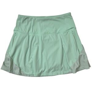 {CALIA} Mint Green Mesh Side Panels Flounce Golf Performance Pull On Skort Skirt